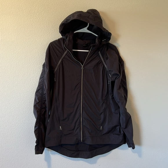 Lululemon Gather And Sprint Running Windbreaker Rain Jacket: Black Size 12 - Picture 1 of 16